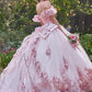 Blush_1 Floral Off The Shoulder Quinceanera Ball Gown 15701