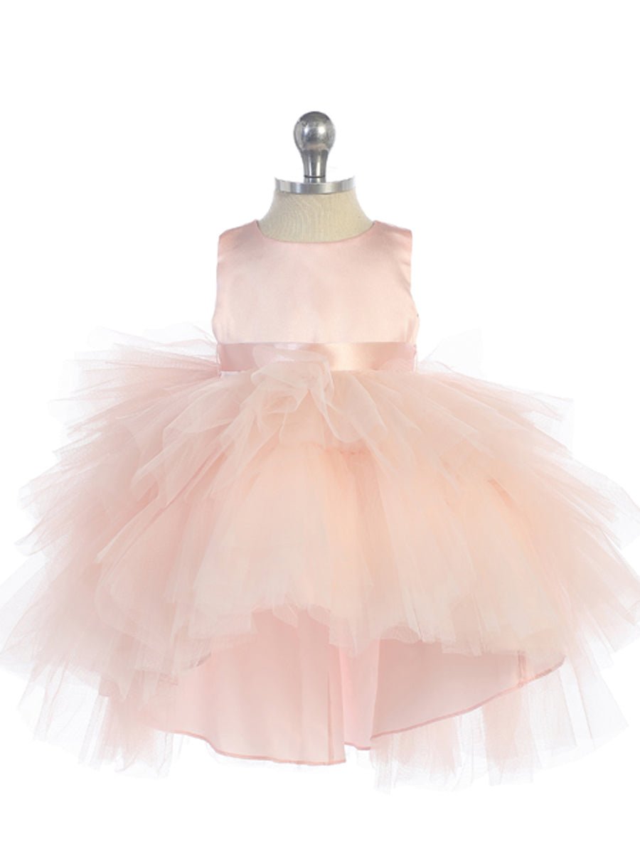 Baby Girl Dress with Ruffled Tulle High-Low Dress by TIPTOP KIDS