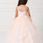 Blush_1 Girl Dress with Sleeveless Illusion Neckline Pageant Dress - AS7018