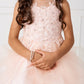 Blush_2 Girl Dress with Sleeveless Illusion Neckline Pageant Dress - AS7018