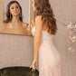 Blush_4 Sequin Glitter Asymmetric Mermaid Women Formal Dress - GL3133 - Special Occasion-Curves