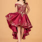Burgundy-gold_3 GL3098 - Satin Off-Shoulder Sweetheart Neckline Quinceanera Dress