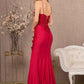Burgundy_1 Sweetheart Satin Mermaid Women Formal Dress - GL3124 - Special Occasion-Curves