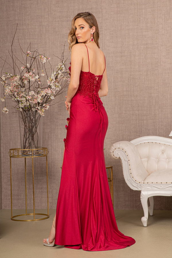 Burgundy_1 Sweetheart Satin Mermaid Women Formal Dress - GL3124 - Special Occasion-Curves