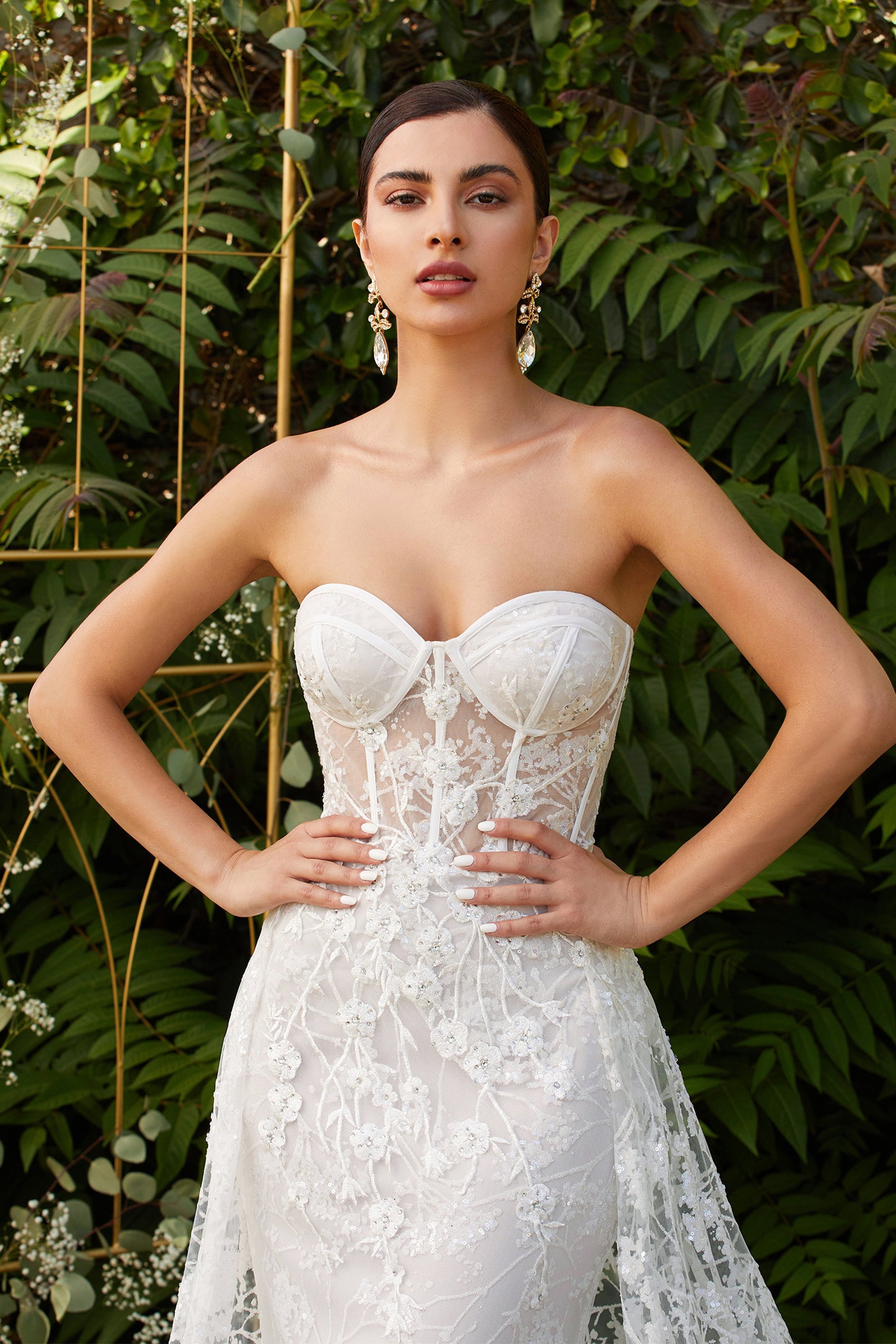 Ladivine Dress CB046W, Formal Evening Gown Off White / 14 Ladivine Dress CB046W, Formal Evening Gown Off White / 14