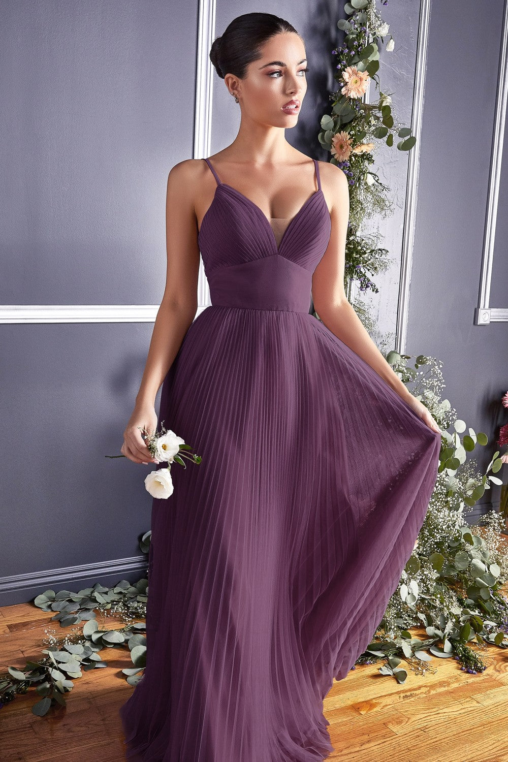 Sweetheart Neckline A-Line Tulle Dress by Cinderella Divine - CD184 - Special Occasion/Curves