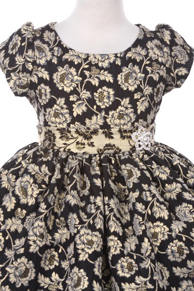 Metallic Jaquard Girl Party Dress by Cinderella Couture USA ASME734