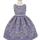 Metallic Jacquard Girl Party Dress by Cinderella Couture USA ME555
