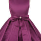 Satin Girl Party Dress with Rhinestone flower by Cinderella Couture USA AS1197