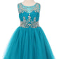 Pleated Tulle Girl Party Dress by Cinderella Couture USA 65007