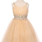 Beaded Tulle Girl Party Dress by Cinderella Couture USA AS65008