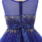 Beaded Rhinestones Tulle Girl Party Dress by Cinderella Couture USA AS5029