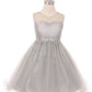 Beaded Rhinestones Tulle Girl Party Dress by Cinderella Couture USA AS5029