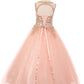 Floral Lace Rhinestone Tulle Girl Mini Quince by Cinderella Couture USA AS5041