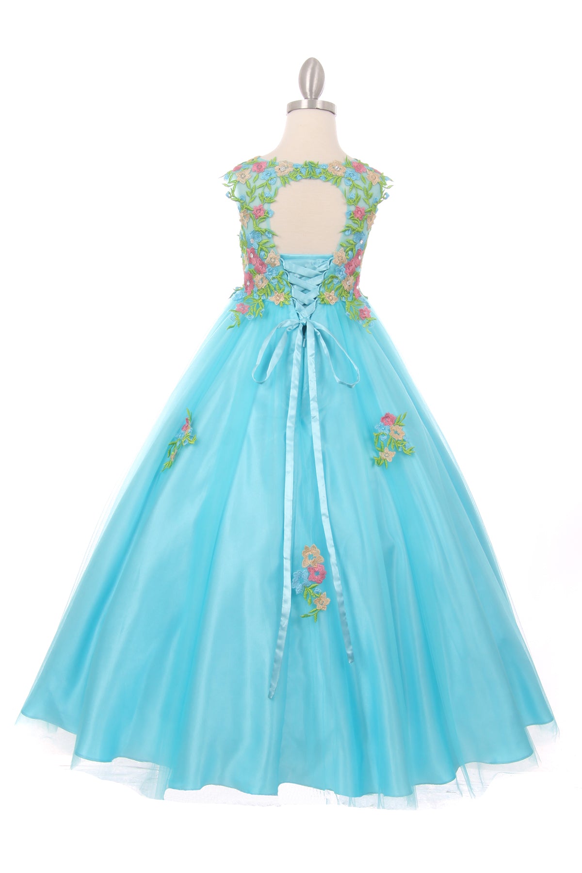 Cinderella Couture USA AS5028 Soft Tulle Mini Quince 12 / Aqua Cinderella Couture USA AS5028 Soft Tulle Mini Quince 12 / Aqua