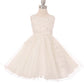 Pearl Beaded Floral Glitter Tulle Party Dress by Cinderella Couture USA AS9022