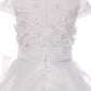 Cap Sleeve Satin Floral Organza Flower Girl Dress by Cinderella Couture USA AS2903