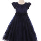 Floral Beaded Satin Lace Cap Sleeve Party Dress by Cinderella Couture USA AS9078