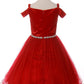 Velvet Tulle Girl Party Dress by Cinderella Couture USA 5057
