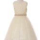 Floral & Pearls Satin Tulle Party Dress by Cinderella Couture USA AS5059