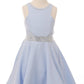 Stretch Fitted Satin Girl Party Dress by Cinderella Couture USA AS5071