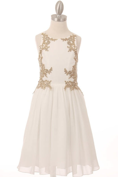 Chiffon Rhinestone Satin Party Dress by Cinderella Couture USA AS5069