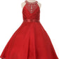 Halter Rhinestone Girl Party Dress by Cinderella Couture USA 5073