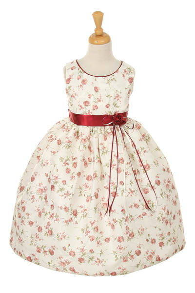 Flower Printed Party Dress by Cinderella Couture USA ASME736P