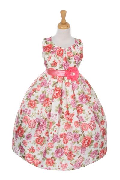 Jaquard Print Girl Party Dress by Cinderella Couture USA ASME732