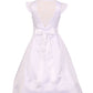 Cap Lace Sleeve Satin Girl Communion Dress by Cinderella Couture USA AS2009