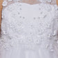Floral Bodice Lace Tulle Flower Girl Dress by Cinderella Couture USA AS5035