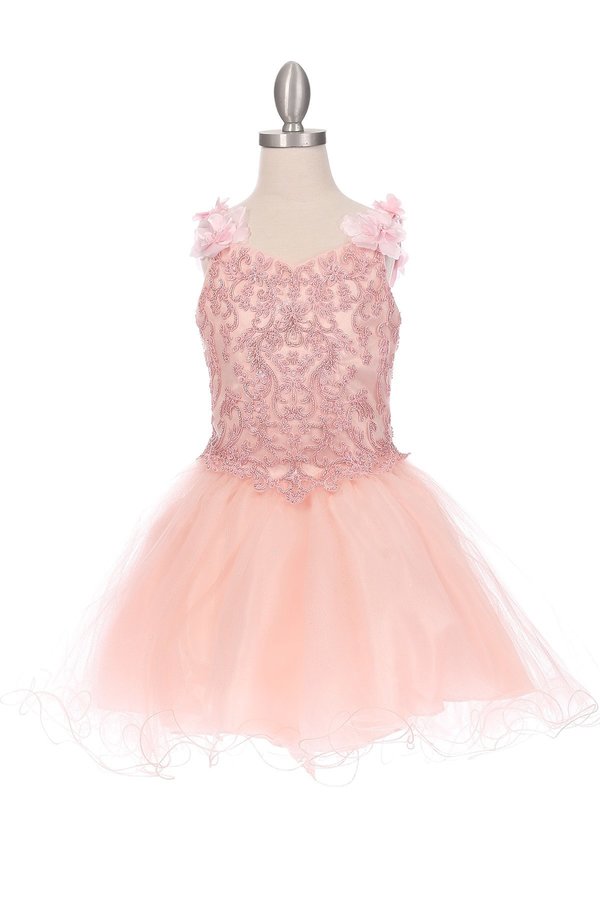Floral Lace Tulle Girl Party Dress by Cinderella Couture USA AS5130
