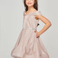 Off the Shoulder Metallic Girl Party Dress by Cinderella Couture USA 8012