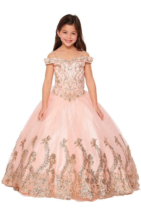 Ball Gown Dress-Mini Quince (8017) Blue / 10