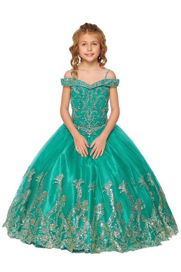 Cinderella Couture USA AS8017 Sequin Tulle Lace Mini Quince 6 / Jade Cinderella Couture USA AS8017 Sequin Tulle Lace Mini Quince 6 / Jade
