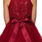 Halter Rhinestone Lace Girl Party Dress by Cinderella Couture USA AS5100