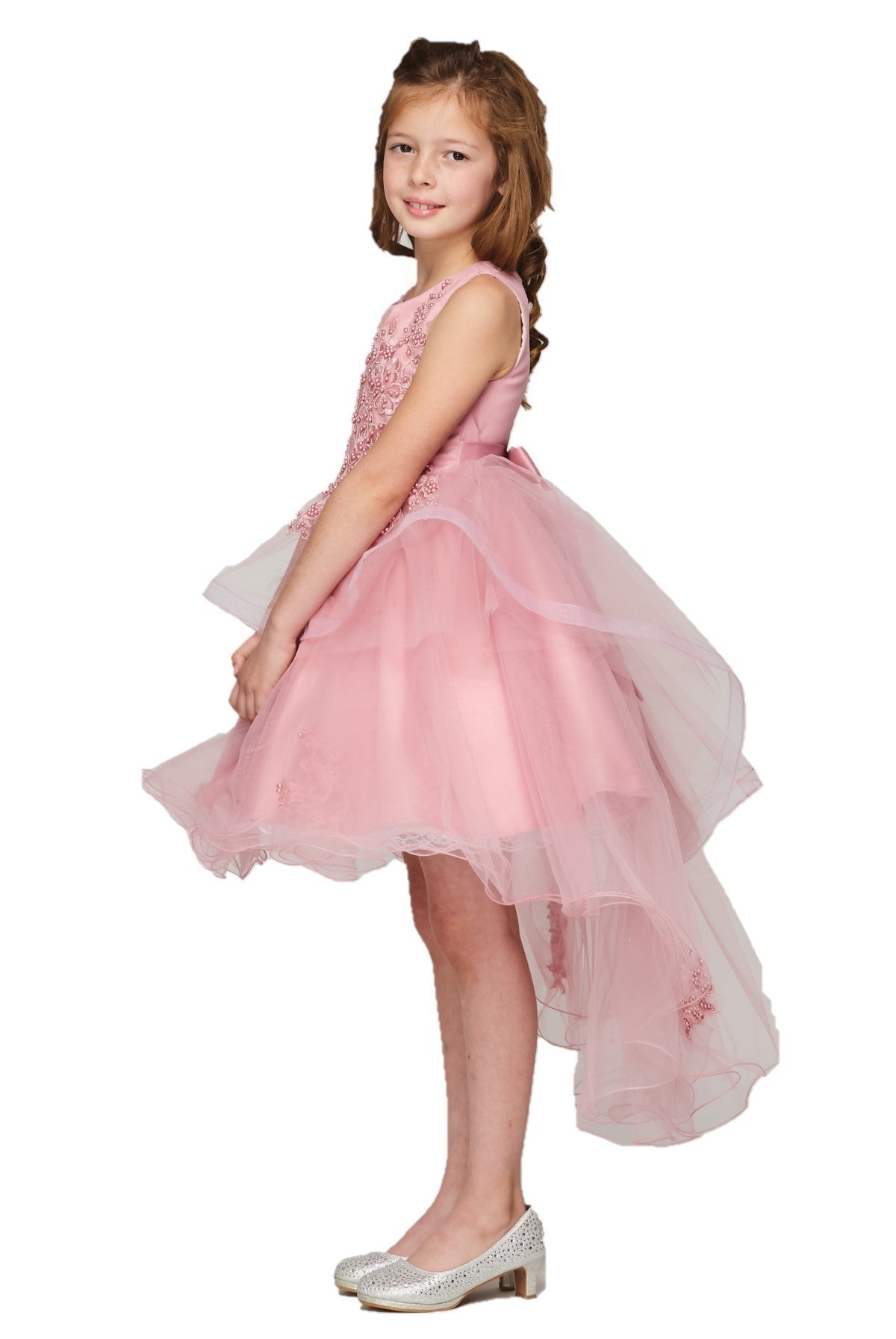 Sequin Pearl Beaded Tulle Party Dress by Cinderella Couture USA 9120