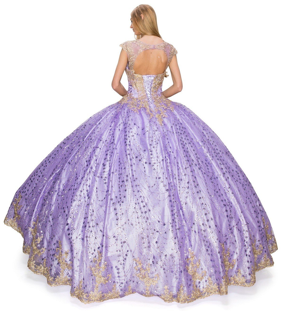 Glitter Satin Tulle Quinceanera Dress Cinderella Couture USA AS8024J-l –  Ariststyles
