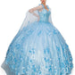Floral Lace Tulle Quinceanera Dress by Cinderella Couture USA AS8030J