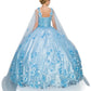 Floral Lace Tulle Quinceanera Dress by Cinderella Couture USA AS8030J
