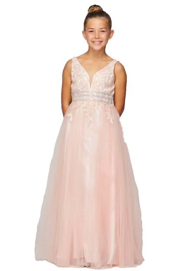 Stone Tulle Party Dress by Cinderella Couture USA 5082