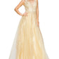 Champagne Glitter Floral Lace Tulle Gown by Cinderella Couture USA AS8029J-CHA Lace Tulle Gown - Special Occasion/Curves