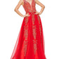 Red Floral Glitter Tulle Dress by Cinderella Couture USA AS8029J-RED - Special Occasion/Curves