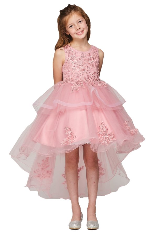 Sequin Pearl Beaded Tulle Party Dress by Cinderella Couture USA 9120
