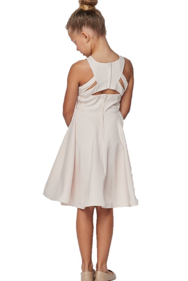 Stretch Fitted Satin Girl Party Dress by Cinderella Couture USA AS5071