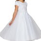 Floral Lace Cap Sleeves Tulle Flower Girl Dress by Cinderella Couture USA AS2011