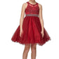 Rhinestone Pearl Beaded Lace Tulle Girl Party Dress by Cinderella Couture USA AS5013
