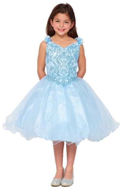 Floral Lace Tulle Girl Party Dress by Cinderella Couture USA AS5130