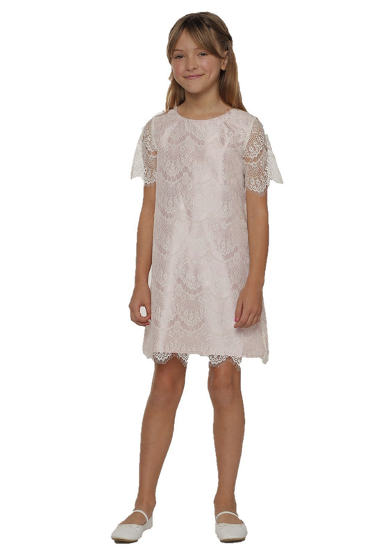Eyelid Lace Girl Party Dress by Cinderella Couture USA AS9370