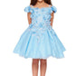 Off the Shoulder Floral Lace Tulle Girl Party Dress by Cinderella Couture USA AS5120